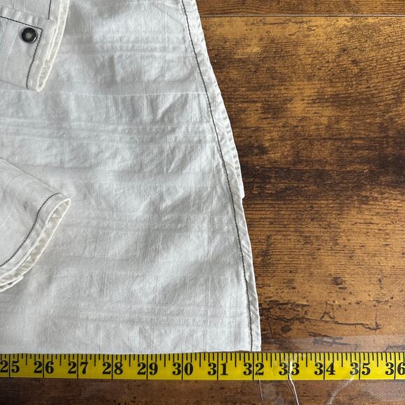 Cowboy Legend Western Shirt XXL White Brown Embroidered Long Sleeve Snap Buttons - Picture 4 of 10